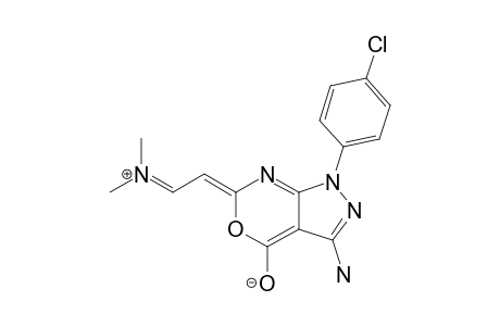 (E)-3-AMINO-1-(PARA-CHLOROPHENYL)-6-(N,N-DIMETHYLIMMONIO)-ETHYLIDENE-4-OXIDOPYRAZOLO-[3,4-D]-[3,1]-OXAZINE