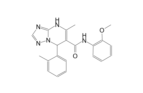 N-(2-methoxyphenyl)-5-methyl-7-(2-methylphenyl)-4,7-dihydro[1,2,4]triazolo[1,5-a]pyrimidine-6-carboxamide