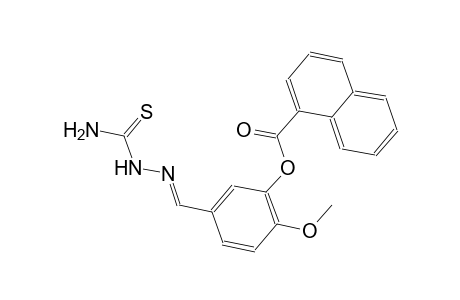 5-{(E)-[(aminocarbothioyl)hydrazono]methyl}-2-methoxyphenyl 1-naphthoate