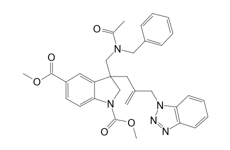 3-[(Acetylbenzylamino)methyl]-3-[2-[2-benzo[d][1,2,3]triazol-1-ylmethyl]allyl]-2,3-dihydroindole-1,5-dicarboxylic acid 1-methyl ester