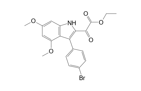 Ethyl 3-(4-bromophenyl)-4,6-dimethoxyindole-2-glyoxylate