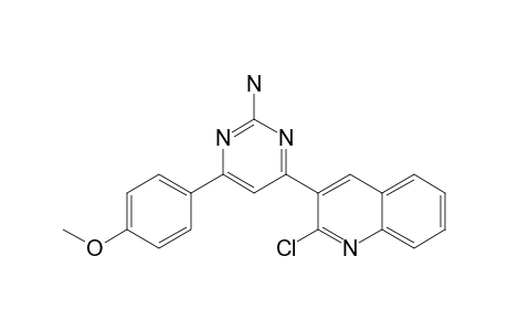 4-(2-CHLORO-QUINOLIN-3-YL)-6-(4-METHOXYPHENYL)-PYRIMIDIN-2-AMINE