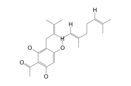 4-(1'-GERANOYLOXY)-2,6-DIHYDROXY-3-ISOPENTENYLACETOPHENONE