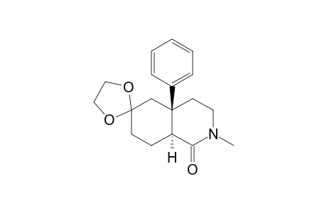 Spiro[1,3-dioxolane-2,6'(2'H)-isoquinolin]-1'(5'H)-one, hexahydro-2'-methyl-4'a-phenyl-, trans-