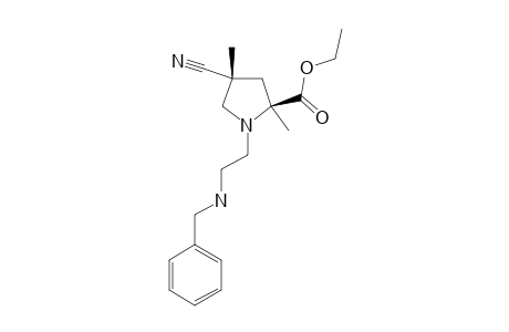 1-(2-Benzylaminoethyl)-4-cyano-2-ethoxycarbonyl-2,4-dimethyltetrahydropyrrole