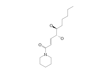 (+/-)-ERYTHRO-1-(1-OXO-4,5-DIHYDROXY-2E-DECAENYL)-PIPERIDINE