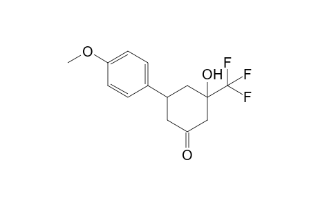 3-Hydroxy-5-(4-methoxyphenyl)-3-(trifluoromethyl)cyclohexanone