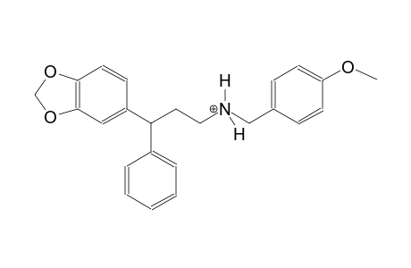 3-(1,3-benzodioxol-5-yl)-N-(4-methoxybenzyl)-3-phenyl-1-propanaminium