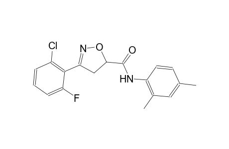 3-(2-chloro-6-fluorophenyl)-N-(2,4-dimethylphenyl)-4,5-dihydro-5-isoxazolecarboxamide