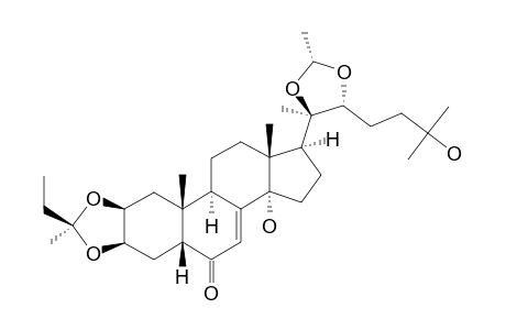 28-ALPHA,29-ALPHA-DIMETHYL-28-BETA-ETHYL-2,3;20,22-BIS-O-METHYLIDENE-20-HYDROXY-ECDYSONE