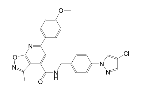 isoxazolo[5,4-b]pyridine-4-carboxamide, N-[[4-(4-chloro-1H-pyrazol-1-yl)phenyl]methyl]-6-(4-methoxyphenyl)-3-methyl-