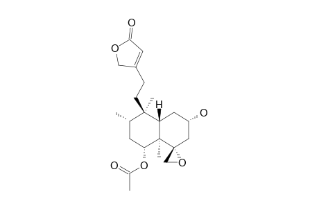 2-ALPHA-HYDROXY-AJUGARIN-V;6-ALPHA-ACETOXY-4-ALPHA,18-EPOXY-2-ALPHA-HYDROXY-13-NEOCLERODEN-15,16-OLIDE