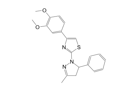 thiazole, 2-(4,5-dihydro-3-methyl-5-phenyl-1H-pyrazol-1-yl)-4-(3,4-dimethoxyphenyl)-