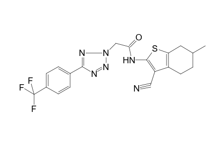 2H-1,2,3,4-Tetrazole-2-acetamide, N-(3-cyano-4,5,6,7-tetrahydro-6-methyl-1-benzothiophen-2-yl)-5-[4-(trifluoromethyl)phenyl]-