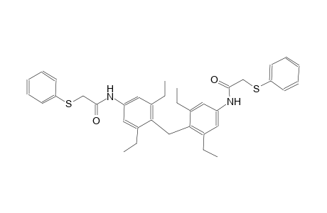 N-[4-(2,6-diethyl-4-{[(phenylsulfanyl)acetyl]amino}benzyl)-3,5-diethylphenyl]-2-(phenylsulfanyl)acetamide