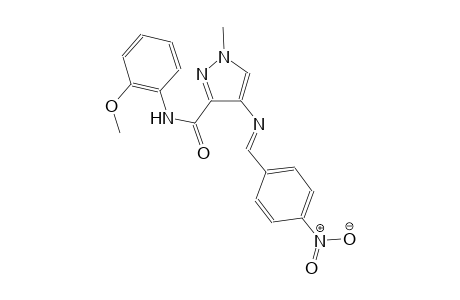 N-(2-methoxyphenyl)-1-methyl-4-{[(E)-(4-nitrophenyl)methylidene]amino}-1H-pyrazole-3-carboxamide
