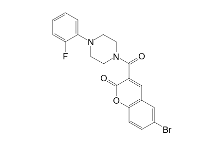 6-Bromanyl-3-[4-(2-fluorophenyl)piperazin-1-yl]carbonyl-chromen-2-one