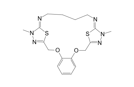 [5,5'-(1,4-BUTANEDIYLDIAMINO)-BIS-(4-METHYL-1,3,4-THIADIAZOLO-5-YLIDENE-2-YL)-(ORTHO-PHENYLENEDIOXY)-DIMETHYLENE)]-PHANE