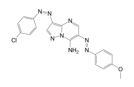 {3'-[(p-Chlorophenyl)azo]-6'-(p'-methoxyphenylazo)}-pyrazolo[1,5-a]pyrimidin-7'-yl]-amine