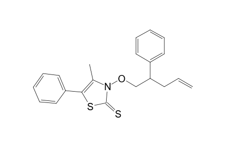 (+-)-4-Methyl-5-phenyl-3-(2-phenylpent-4-en-1-oxy)-thiazole-2(3H)-thione