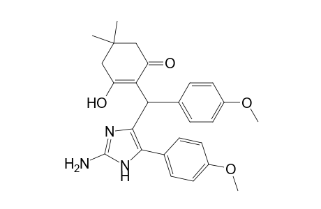 2-((2-Amino-5-(4-methoxyphenyl)-1H-imidazol-4-yl)(4-methoxyphenyl)methyl)-3-hydroxy-5,5-dimethylcyclohex-2-enone