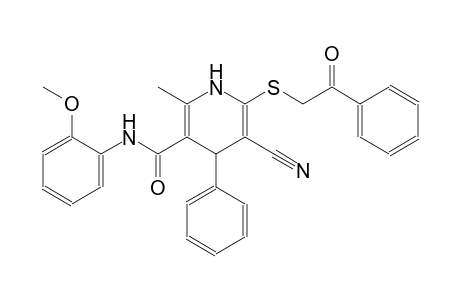 3-pyridinecarboxamide, 5-cyano-1,4-dihydro-N-(2-methoxyphenyl)-2-methyl-6-[(2-oxo-2-phenylethyl)thio]-4-phenyl-