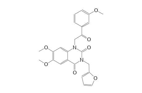 3-(2-furylmethyl)-6,7-dimethoxy-1-[2-(3-methoxyphenyl)-2-oxoethyl]-2,4(1H,3H)-quinazolinedione