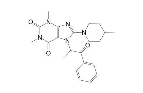 1,3-dimethyl-7-(1-methyl-2-oxo-2-phenylethyl)-8-(4-methyl-1-piperidinyl)-3,7-dihydro-1H-purine-2,6-dione