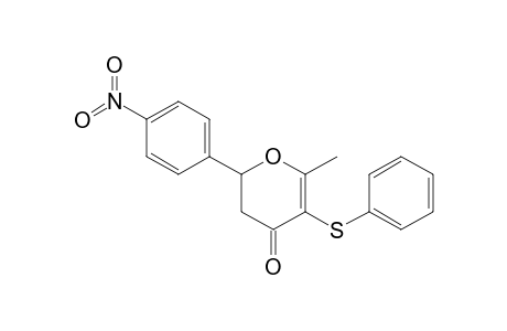 6-Methyl-2-(4-nitrophenyl)-5-phenylthio-2,3-dihydro-4-pyrone