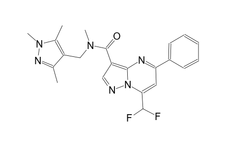 7-(difluoromethyl)-N-methyl-5-phenyl-N-[(1,3,5-trimethyl-1H-pyrazol-4-yl)methyl]pyrazolo[1,5-a]pyrimidine-3-carboxamide