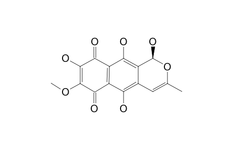 CORONATOQUINONE;(1S)-1,5,8,10-TETRAHYDROXY-7-METHOXY-3-METHYL-6,9-DIHYDRO-1H-NAPHTHO-[2,3-C]-PYRAN-6,9-DIONE