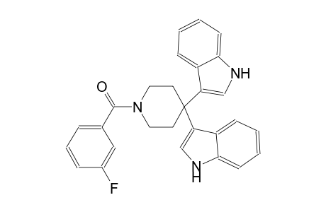 1H-indole, 3-[1-(3-fluorobenzoyl)-4-(1H-indol-3-yl)-4-piperidinyl]-