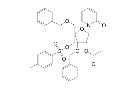 1-[2-O-Acetyl-3,5-di-o-benzyl-4-o-(p-toluenesulfonylmethyl).beta.,D-ribo-furanosyl]-2-pyridone