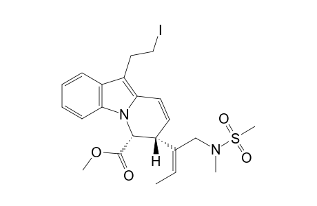 Methyl cis-5-(2-iodoethyl)-2-[1-[(N-methylmethanesufonamido)methyl]-1-(E)-propenyl]-1,2-dihydropyrido[1,2-a]indole-1-carboxylate