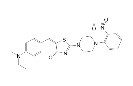 (5E)-5-[4-(diethylamino)benzylidene]-2-[4-(2-nitrophenyl)-1-piperazinyl]-1,3-thiazol-4(5H)-one