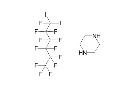1,4-Diazacyclohexane dodecafluorohexdiyl diiodide complex