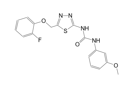 N-{5-[(2-fluorophenoxy)methyl]-1,3,4-thiadiazol-2-yl}-N'-(3-methoxyphenyl)urea