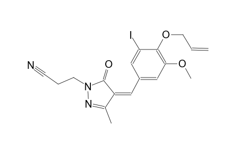3-{(4Z)-4-[4-(allyloxy)-3-iodo-5-methoxybenzylidene]-3-methyl-5-oxo-4,5-dihydro-1H-pyrazol-1-yl}propanenitrile