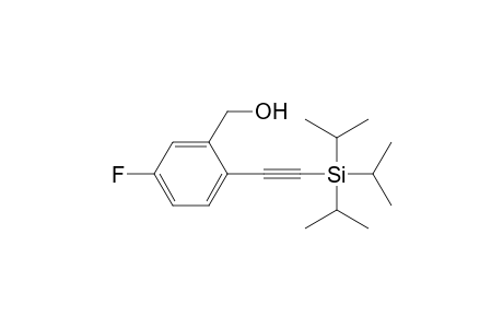 {5-Fluoro-2-[2'-(triisopropylsilyl)ethyn-1'-yl]phenyl}-methanol