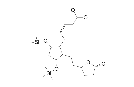 5-(2-(2-(2-oxa-3-oxocyclopentyl)ethyl)-3,5-di(trimethylsiloxy)cyclopentyl)-3(Z)-pentenoic acid methyl ester