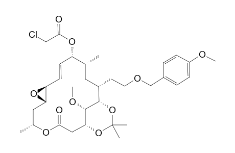 9R-O-Chloroacetyl-6"-dihydro-12S,13R-epoxy-3,5-isopropylidene-6"-O-(4-methoxybenzyl)leuconolide A1