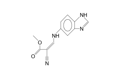 E-3-(5-Benzimidazolyl)amino-2-cyano-prop-2-enoic acid, methyl ester