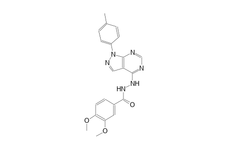 3,4-dimethoxy-N'-[1-(4-methylphenyl)-1H-pyrazolo[3,4-d]pyrimidin-4-yl]benzohydrazide