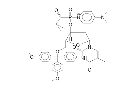 5'-DIMETHOXYTRITYLTHYMIDINE-3'-(4-N,N-DIMETHYLAMINOPYRIDINIO)(PIVALOYL)PHOSPHONATE CATION