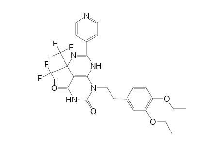 1-[2-(3,4-diethoxyphenyl)ethyl]-7-(4-pyridyl)-5,5-bis(trifluoromethyl)-8H-pyrimido[4,5-d]pyrimidine-2,4-dione