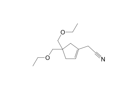 (4,4-bis(Ethoxymethyl)cyclpent-1-enyl)-acetonitrile