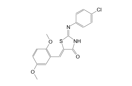 (2E,5Z)-2-[(4-chlorophenyl)imino]-5-(2,5-dimethoxybenzylidene)-1,3-thiazolidin-4-one