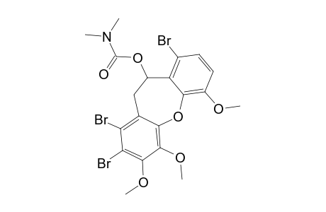 1,2,9-TRIBROMO-3,4,6-TRIMETHOXY-[(N,N-DIMETHYLAMINOCARBAMOYL)-OXY]-10,11-DIHYDRODIBENZ-[B,F]-OXEPINE