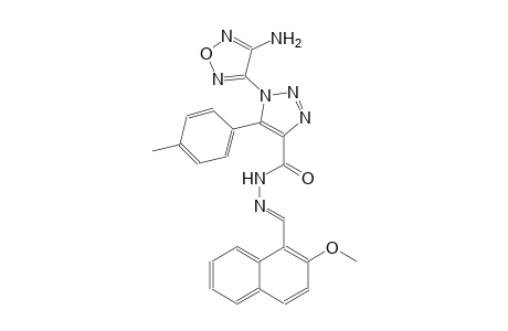 1-(4-amino-1,2,5-oxadiazol-3-yl)-N'-[(E)-(2-methoxy-1-naphthyl)methylidene]-5-(4-methylphenyl)-1H-1,2,3-triazole-4-carbohydrazide
