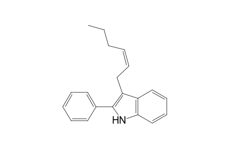 (Z)-2-Phenyl-3-(2-hexen-1-yl)indole
